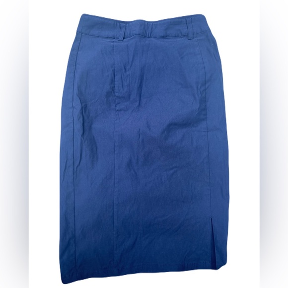 NWTS Kate Kasin Women’s Bodycon Pencil Skirt Navy Blue Midi Skirt Size Medium - Picture 3 of 6